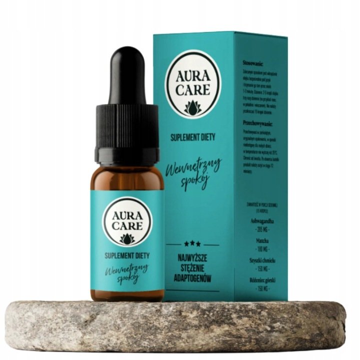 Aura Care WEWNĘTRZNY SPOKÓJ - Ashwagandha - Japońska matcha - Chmiel 15 ml