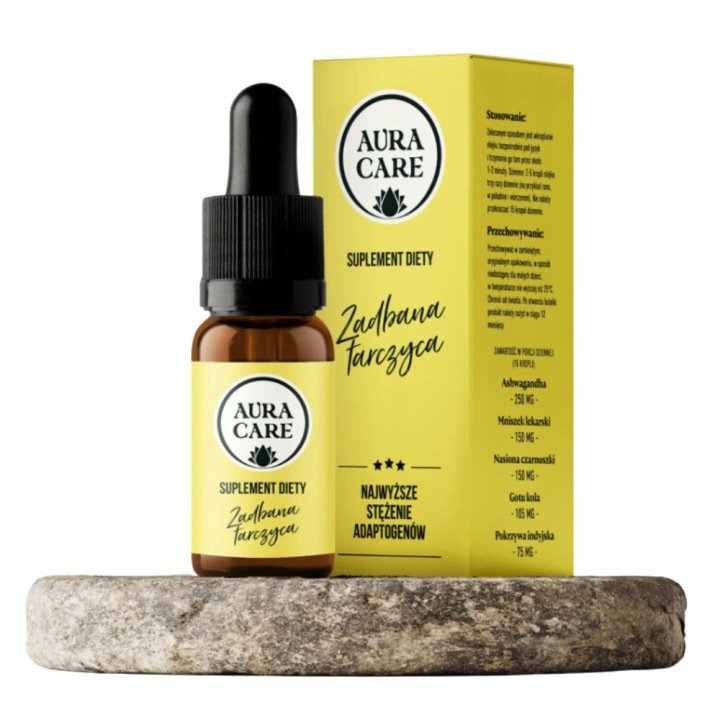 Aura Care ZADBANA TARCZYCA Adaptogeny Ashwagandha Mniszek Na Hormony 15 ml