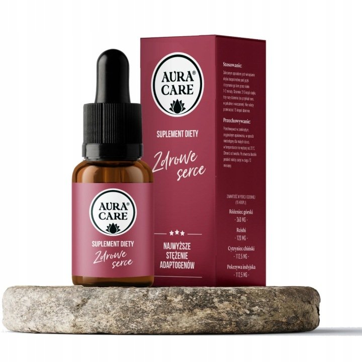 Aura Care "Zdrowe Serce" Adaptogeny Różeniec górski, Reishi, Cytryniec 15ml