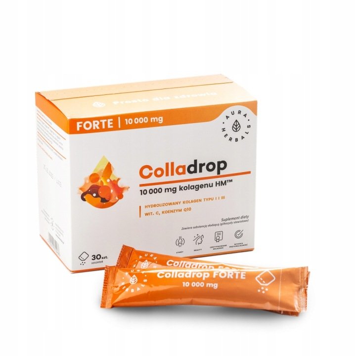 Aura-Herbals-Colladrop-Forte-Kolagen-morski-10000-mg-30-saszetek Aura Herbals Colladrop Forte Kolagen morski 10000 mg 30 saszetek