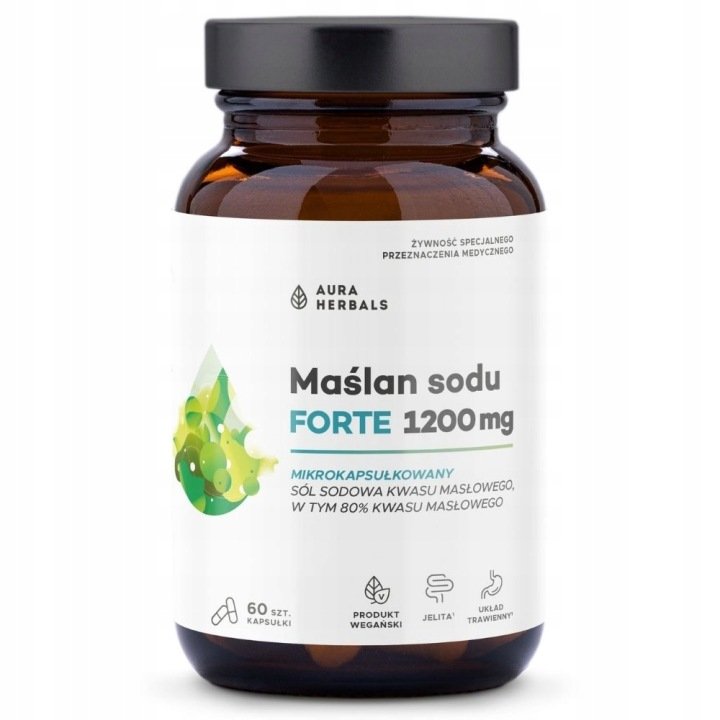 Aura Herbals Maślan Sodu Forte Jelita Odporność Regeneracja 60 kapsułek
