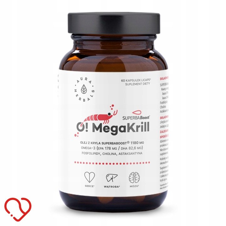 Aura-Herbals-Omega-3-O-MegaKrill-Krill-Oil-OIej-z-Kryla-1180-mg-60-kaps Aura Herbals Omega-3 O! MegaKrill Krill Oil OIej z Kryla 1180 mg 60 kaps
