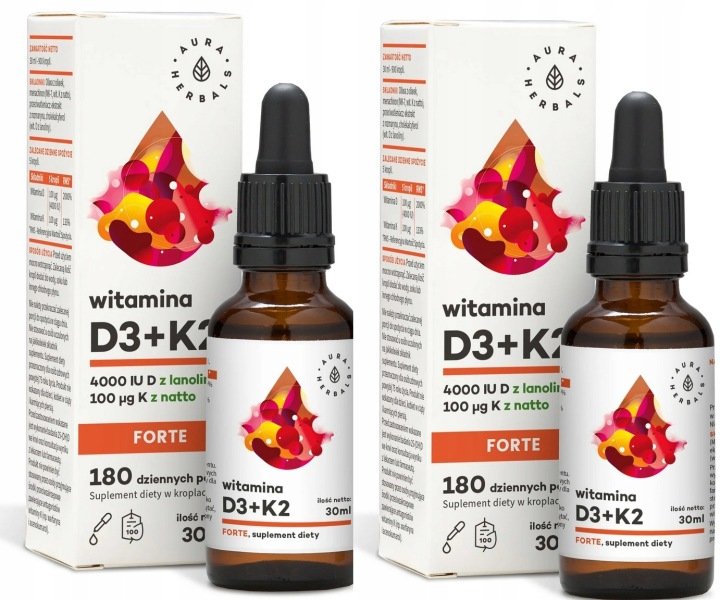 Aura-Herbals-WITAMINA-D3-4000IU-K2-MK7-FORTE-KROPLE-30ml Aura Herbals WITAMINA D3 4000IU K2 MK7 FORTE KROPLE 30ml