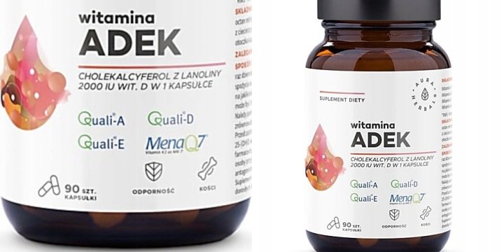 Aura-Herbals-Weganski-Suplement-Witamina-ADEK-90-kapsulek Aura Herbals Wegański Suplement Witamina ADEK 90 kapsułek