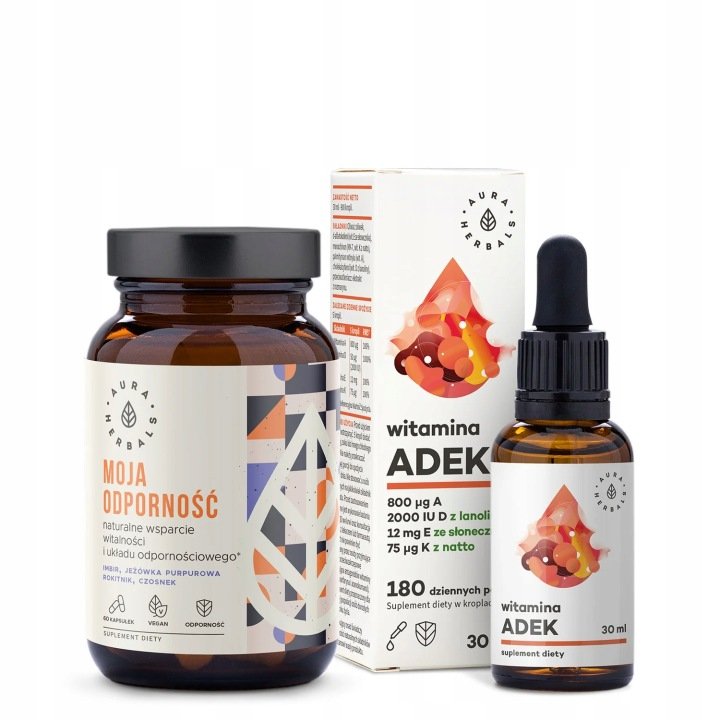 Aura-Herbals-Zestaw-ODPORNOSC-Witamina-ADEK-krople-Naturalny-Kompleks Aura Herbals Zestaw ODPORNOŚĆ, Witamina ADEK, krople + Naturalny Kompleks