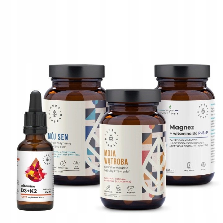 Aura-Herbals-Zestaw-dla-Babci-I-Dziadka-Magnez-B6-Witamina-D3-K2-Moj-Sen Aura Herbals Zestaw dla Babci I Dziadka, Magnez+B6, Witamina D3+K2, Mój Sen