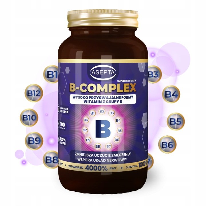 B COMPLEX 100 kaps Witaminy z grupy B, okazja, suplement diety