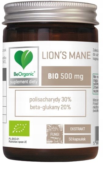 BEORGANIC LIONS MANE BIO 500mcg 50tabl