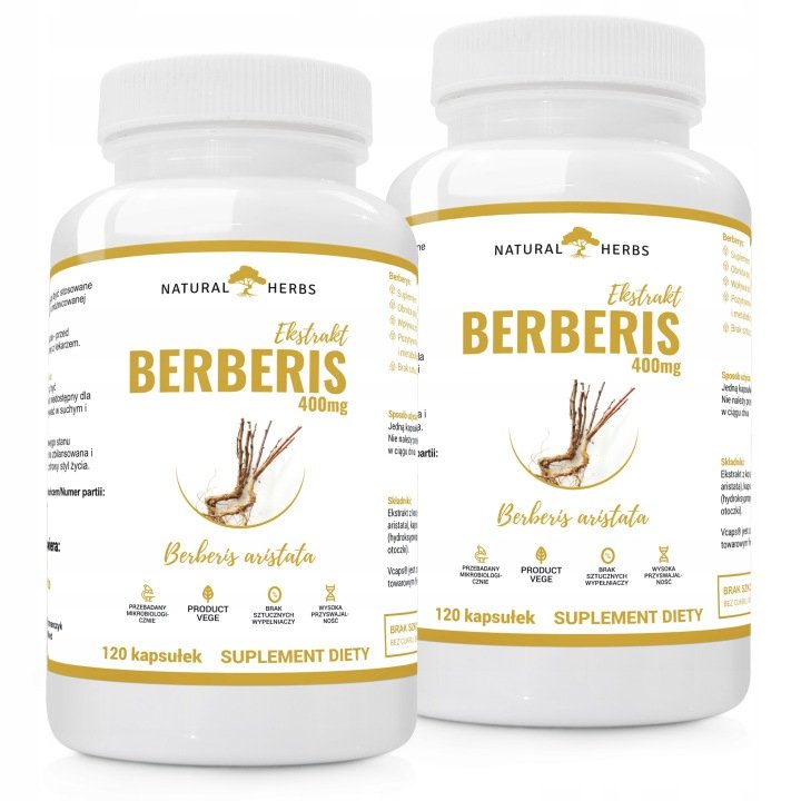 BERBERIS EXTRACT 5:1 400 mg Niski Cukier Odchudzanie Apetyt Berberyna 240k