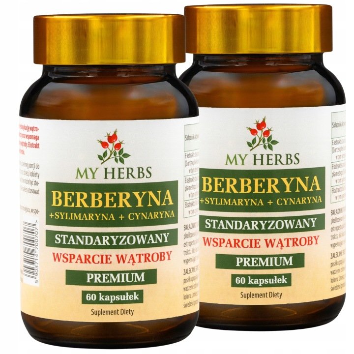 BERBERYNA 98 SYLIMARYNA CYNARYNA STANDARYZOWANA - 2 szt.