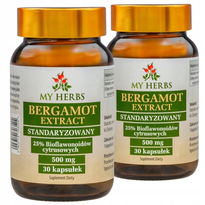 BERGAMOT EXTRACT STANDARYZ. 25 BIOFLAWONOIDÓW CYTRUSOWYCH 30 KAPS - 2 szt.