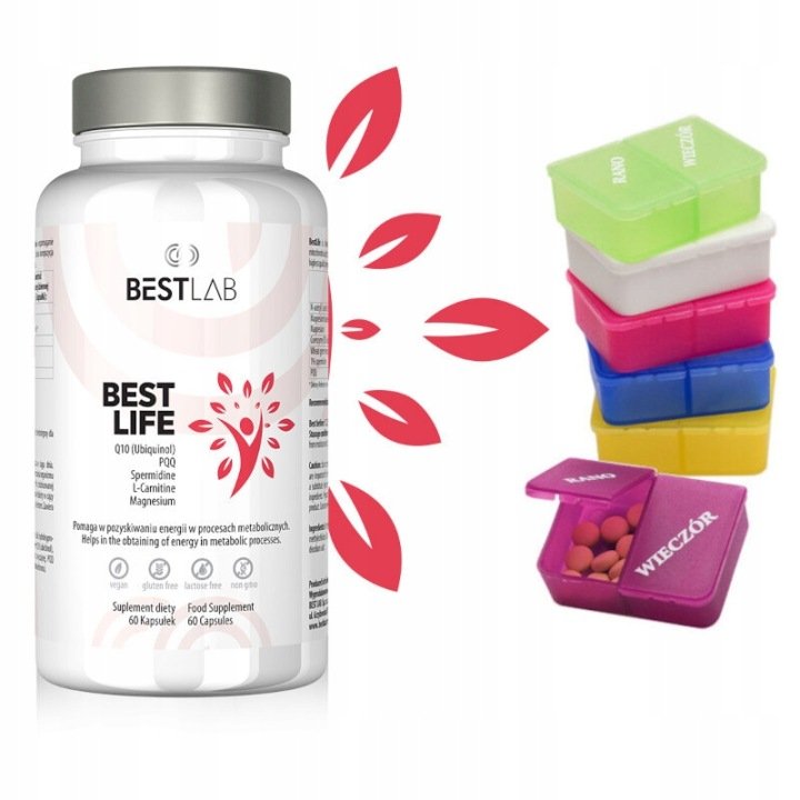 BESTLAB BestLife ANTYOKSYDANTY PQQ MAGNEZ KOENZYM Q10 60 kaps. + GRATIS