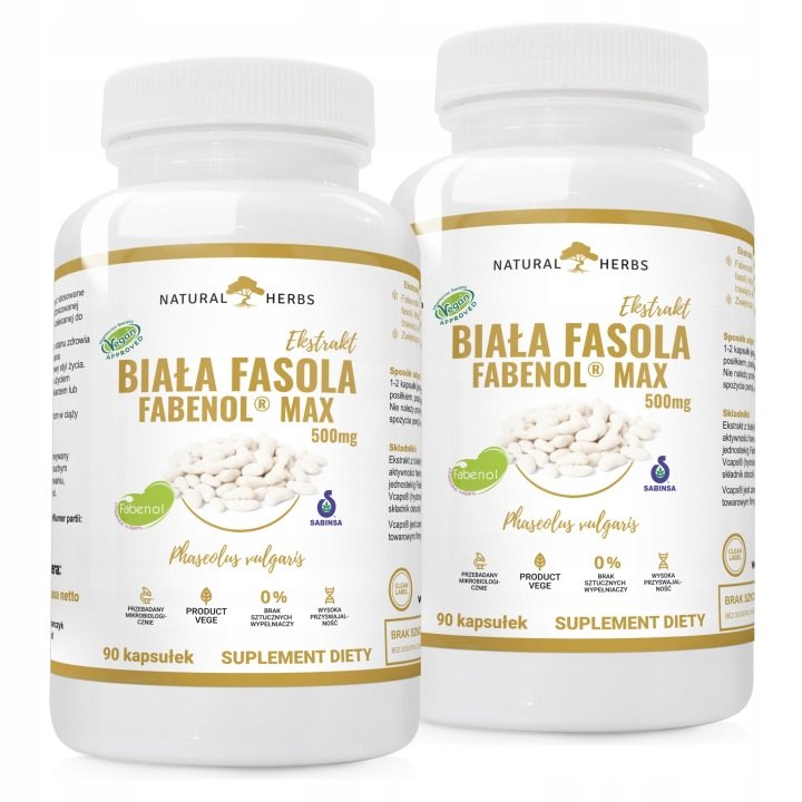 BIALA-FASOLA-500-mg-Fabenol-Max-Amylaza-Glukoza-Ekstrakt-Trawienie-180-kap BIAŁA FASOLA 500 mg Fabenol Max Amylaza Glukoza Ekstrakt Trawienie 180 kap