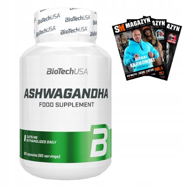 BIOTECH-ASHWAGANDHA-60-ZEN-SZEN-SEN-PAMIEC-STRES BIOTECH ASHWAGANDHA 60 ŻEŃ-SZEŃ SEN PAMIĘĆ STRES