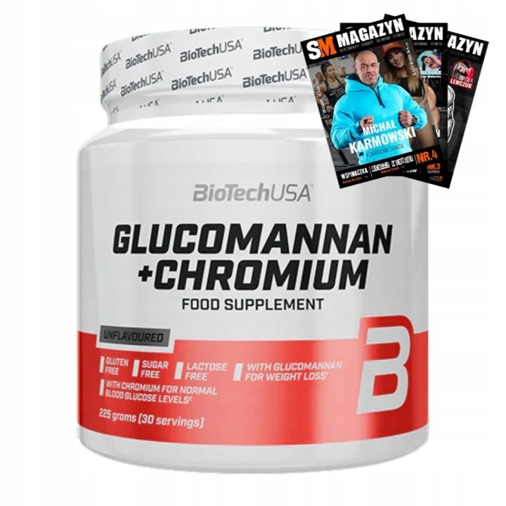 BIOTECH-GLUCOMANNAN-CHROMIUM-225-G-METABOLIZM-TRAWIENIE-SPALACZ-TLUSZCZU BIOTECH GLUCOMANNAN + CHROMIUM 225 G METABOLIZM TRAWIENIE SPALACZ TŁUSZCZU