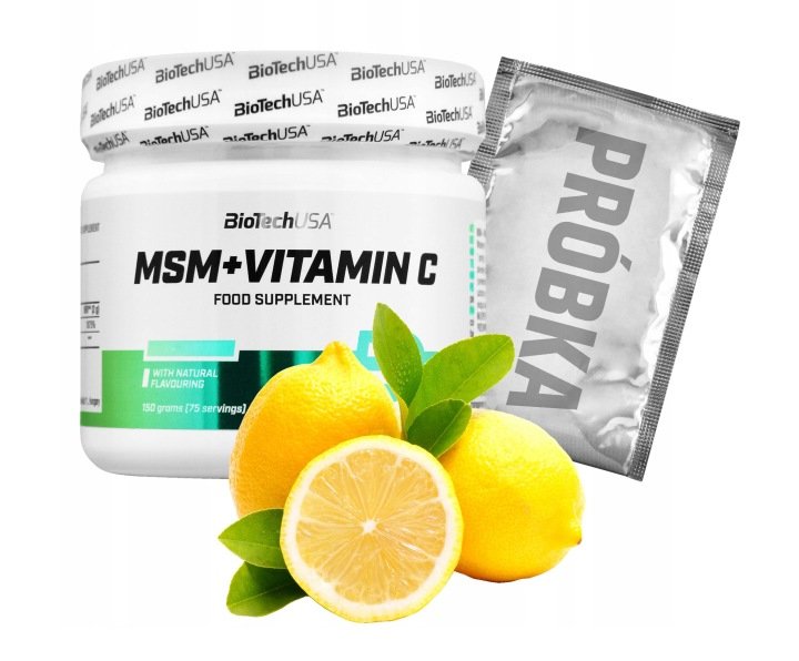 BIOTECH-MSM-VITAMIN-C-150G-ZDROWE-STAWY-LEMON BIOTECH MSM + VITAMIN C 150G ZDROWE STAWY LEMON