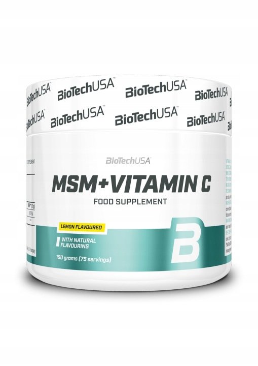 BIOTECH USA MSM + Vitamin C 150g Siarka Mięśnie Odporność Zmęczenie Stawy