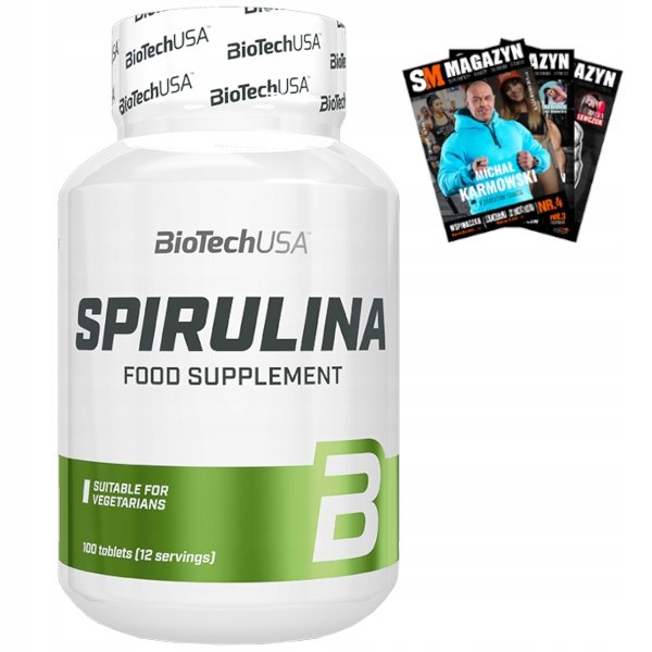 BIOTECH USA SPIRULINA 100tab ALGI MORSKIE WITAMINY