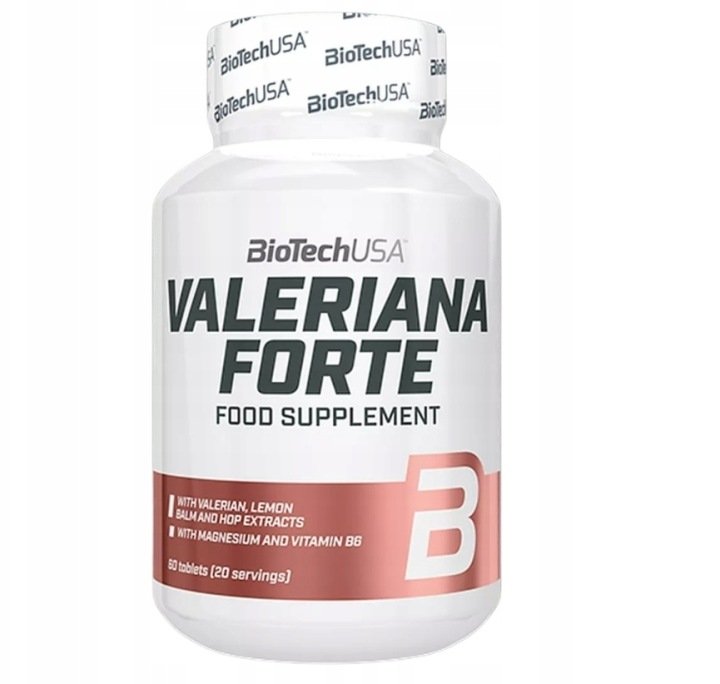 BIOTECH VALERIANA FORTE 60 TABLETEK NA USPOKOJENIE WSPARCIE SNU REGENERACJA