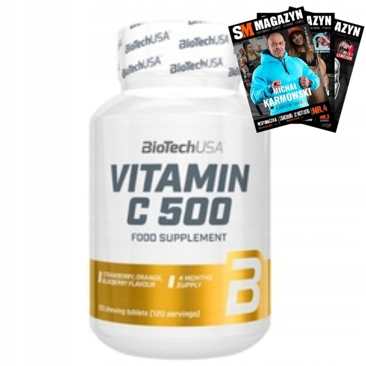 BIOTECH VITAMIN C 500 120 TABL – WITAMINA C WYSOKA DAWKA W TABLETKACH