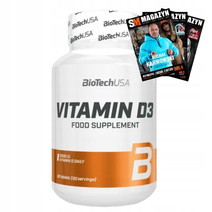 BIOTECH VITAMIN D3 50MCG 120 TABL ODPORNOŚĆ WCHŁANIANIE WAPNIA