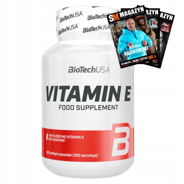 BIOTECH VITAMIN E 100 KAPS – ODPORNOŚĆ CHOLESTEROL STARZENIE SIĘ SKÓRY