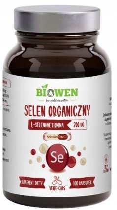BIOWEN-Selen-Organiczny-tarczyca-wlosy-paznokcie-100-kapsulek BIOWEN Selen Organiczny tarczyca włosy paznokcie 100 kapsułek