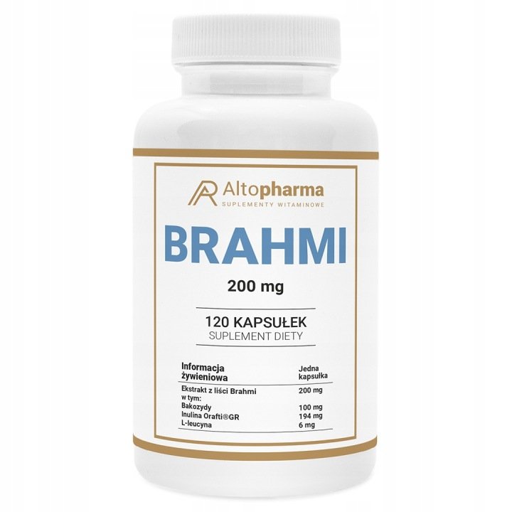 BRAHMI-BACOPA-MONNIERI-200-mg-Pamiec-Koncentracja-Mozg-Ekstrakt-120-kap BRAHMI BACOPA MONNIERI 200 mg Pamięć Koncentracja Mózg Ekstrakt 120 kap
