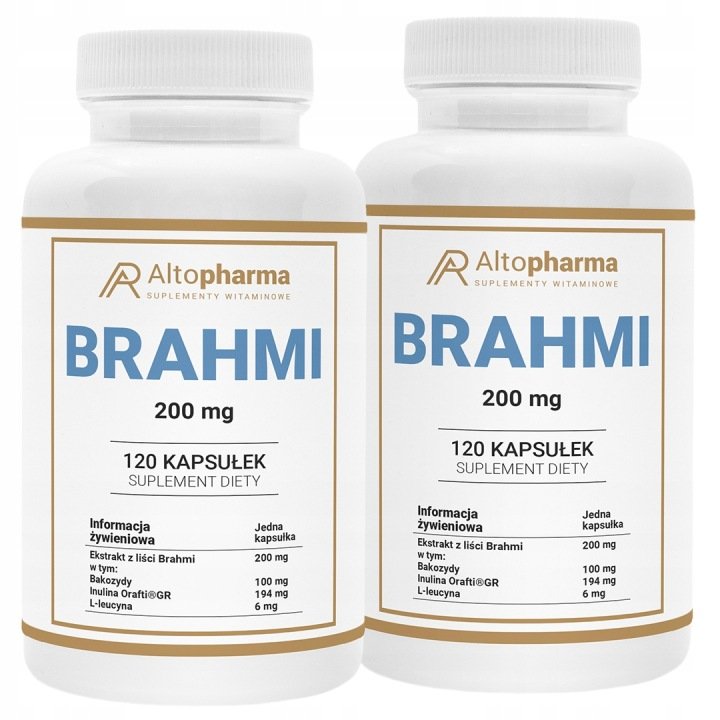 BRAHMI-BACOPA-MONNIERI-200-mg-Pamiec-Koncentracja-Mozg-Ekstrakt-240-kap BRAHMI BACOPA MONNIERI 200 mg Pamięć Koncentracja Mózg Ekstrakt 240 kap