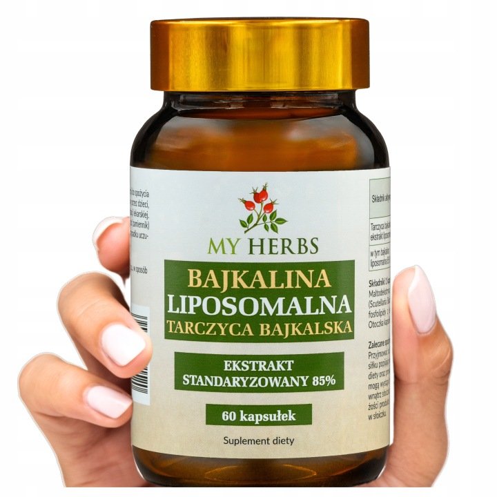 Bajkalina-liposomalna-Tarczyca-Bajkalska-ekstrakt-85-60-kaps-odpornosc Bajkalina liposomalna Tarczyca Bajkalska ekstrakt 85% 60 kaps. odporność