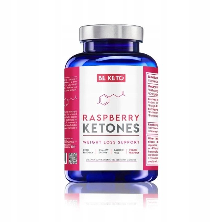 BeKeto Ketony malinowe wsparcie metabolizmu i redukcji wege 120 kaps.