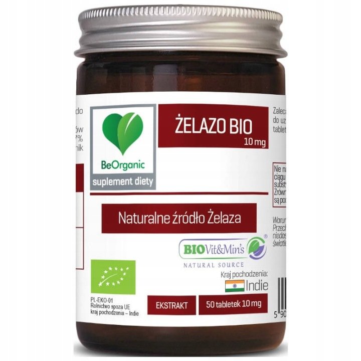 BeOrganic BIO ŻELAZO 50 tabletek ekstrakt z liści curry