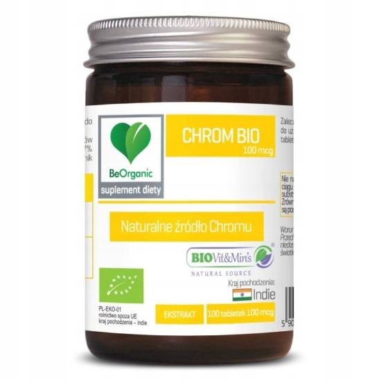 BeOrganic Chrom BIO 100 mcg 100 tabletek