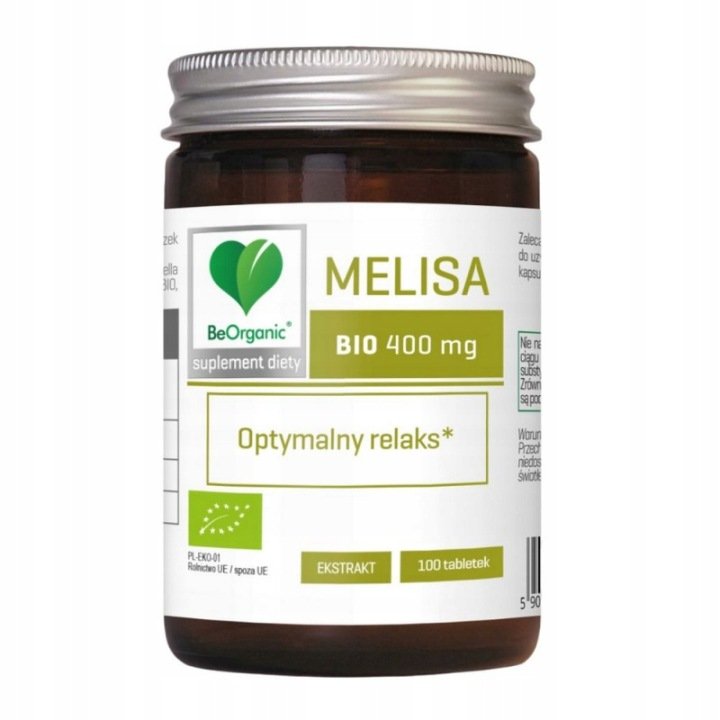 BeOrganic Melisa BIO 400 mg 100 tabletek