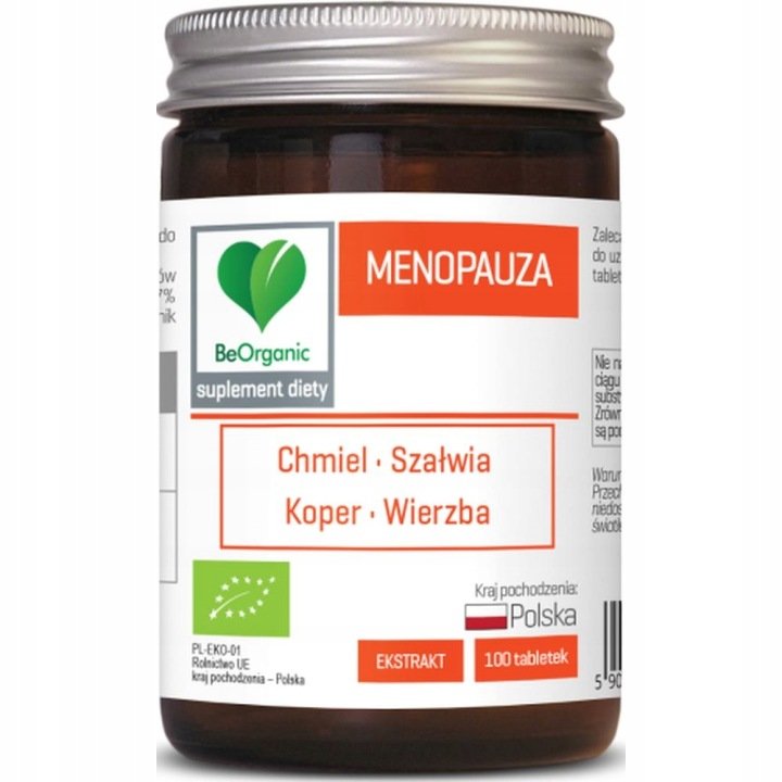 BeOrganic Menopauza BIO 450mg x100 Tabletek