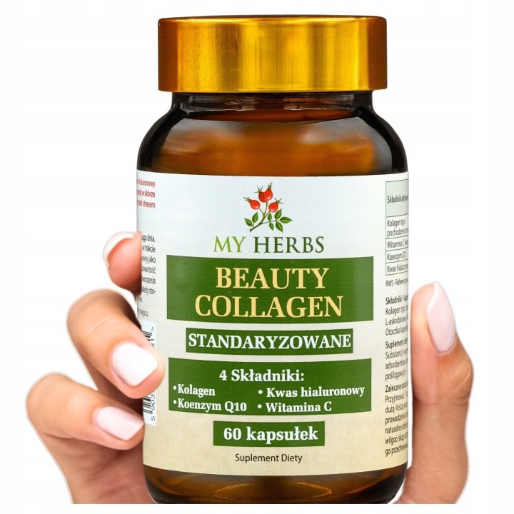 Beauty Collagen 4 standaryzowane składniki 60 kaps. skóra włosy paznokcie