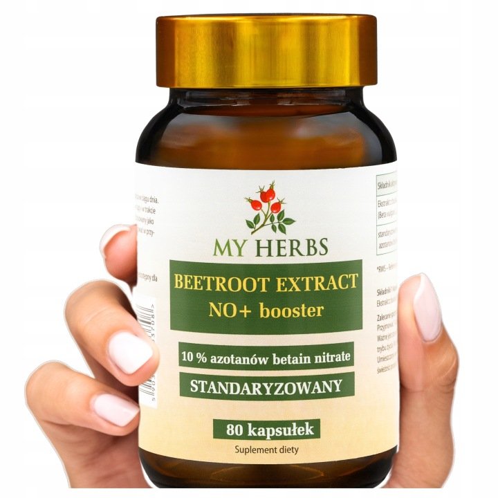 Beetroot Extract burak Standaryzowany 10% azotanów betain nitrate 80 kaps.