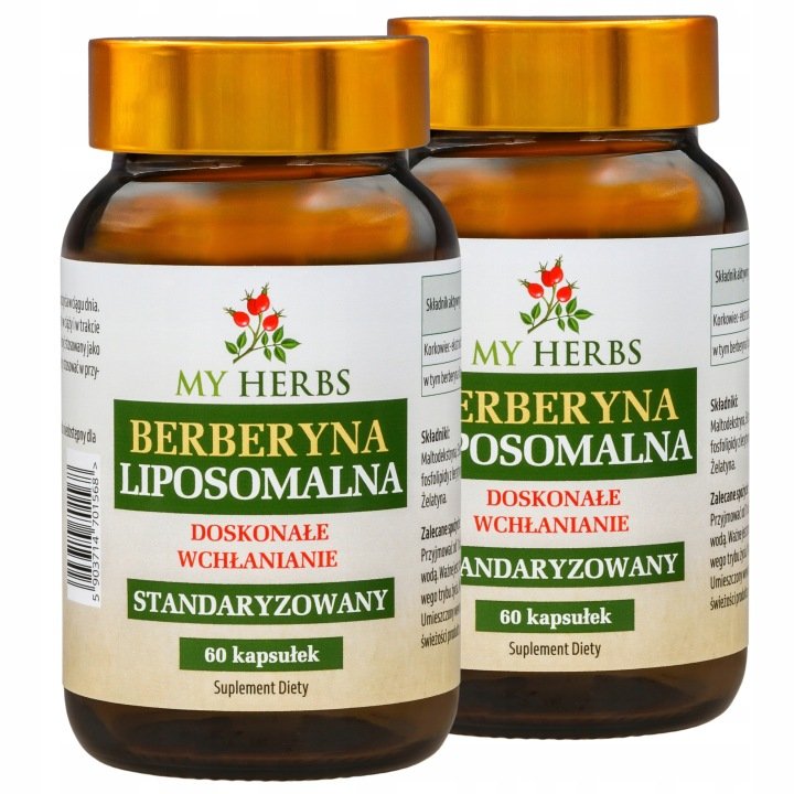 Berberyna liposomalna 98 60 kaps. odchudzanie cukier metabolizm - 2 szt.