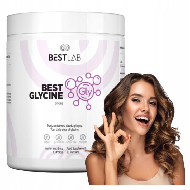 Best Lab BestGlycine Glicyna Proszek 250 g Sen Regeneracja