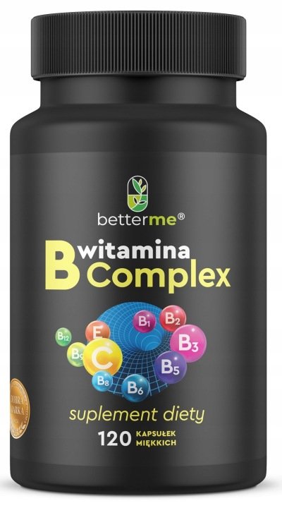 BetterMe-Witamina-B-Complex-100-RSW-120-kapsulek-miekkich BetterMe Witamina B Complex 100% RSW 120 kapsułek miękkich
