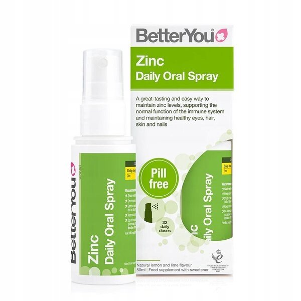 BetterYou-Zinc-Daily-Oral-Spray-Natural-Lemon-Lime-50-ml BetterYou - Zinc Daily Oral Spray, Natural Lemon & Lime, 50 ml