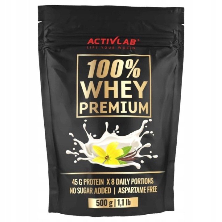 Bialko-WPC-Activlab-100-Whey-Premium-Wanilia-Koncentrat-Bialka-500-g Białko WPC Activlab 100% Whey Premium Wanilia Koncentrat Białka 500 g