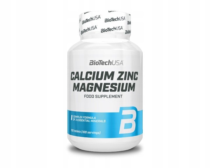 BioTech-CA-MG-ZN-Calcium-Zinc-Magnesium-100tab-Wapn-Cynk-Magnez BioTech CA-MG-ZN Calcium Zinc Magnesium 100tab. Wapń Cynk Magnez