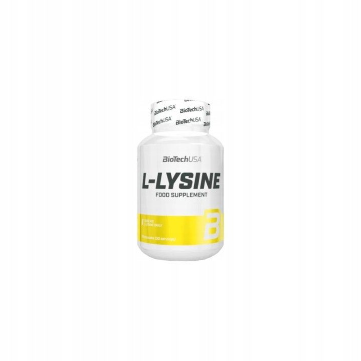 BioTech-L-Lysine-90kaps-L-Lizyna BioTech L-Lysine 90kaps. L-Lizyna