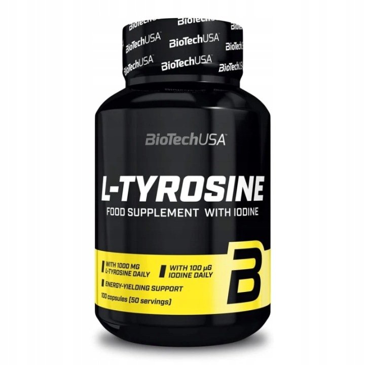 BioTech-L-Tyrosine-500mg-100kaps-Tyrozyna BioTech L-Tyrosine 500mg 100kaps. Tyrozyna