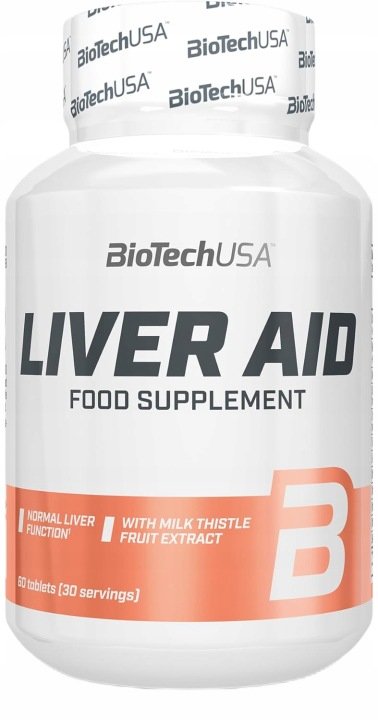 BioTech-USA-Liver-Aid-sylimaryna-cholina-selen-watroba-60-tabletek BioTech USA Liver Aid sylimaryna cholina selen wątroba 60 tabletek