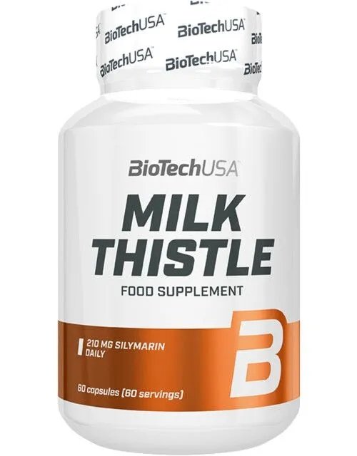 Biotech USA Milk Thistle 60caps Ostropest Plamisty Detoks Zdrowa Wątroba