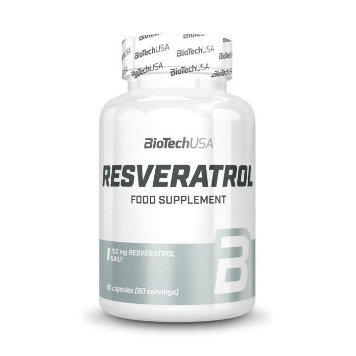 BiotechUSA Resveratrol 60caps. Przeciwutleniacz Trans-resweratrol Witalność