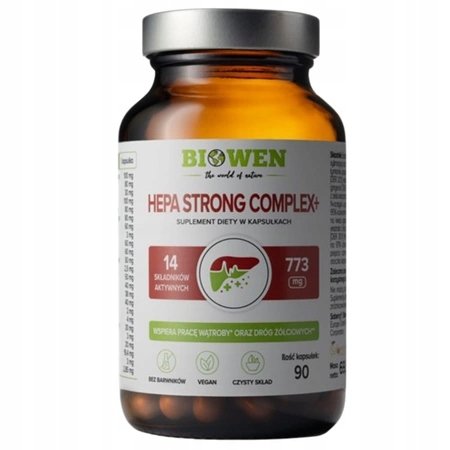 Biowen HEPA STRONG Complex+ 90 kaps WĄTROBA Ostropest SYLIMARYNA Karczoch