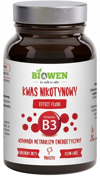 Biowen KWAS NIKOTYNOWY Witamina B3 proszek EFEKT FLUSH